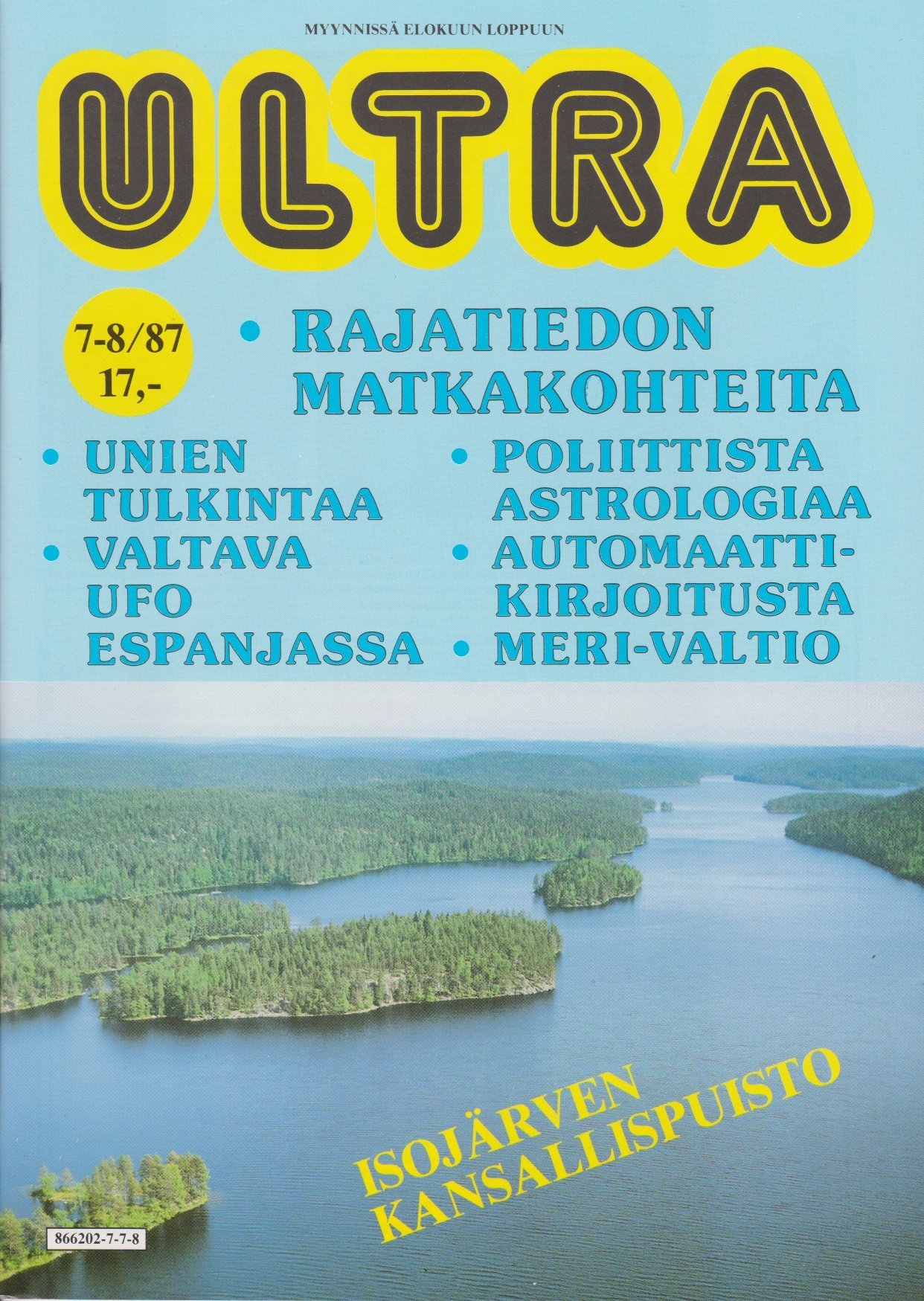 7-8-1987 *Rajatiedon matkakohteet Suomessa*