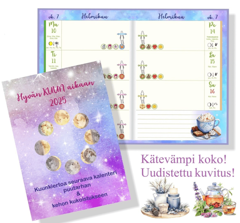 Hyvän kuun aikaan -kalenterikirja 2025
