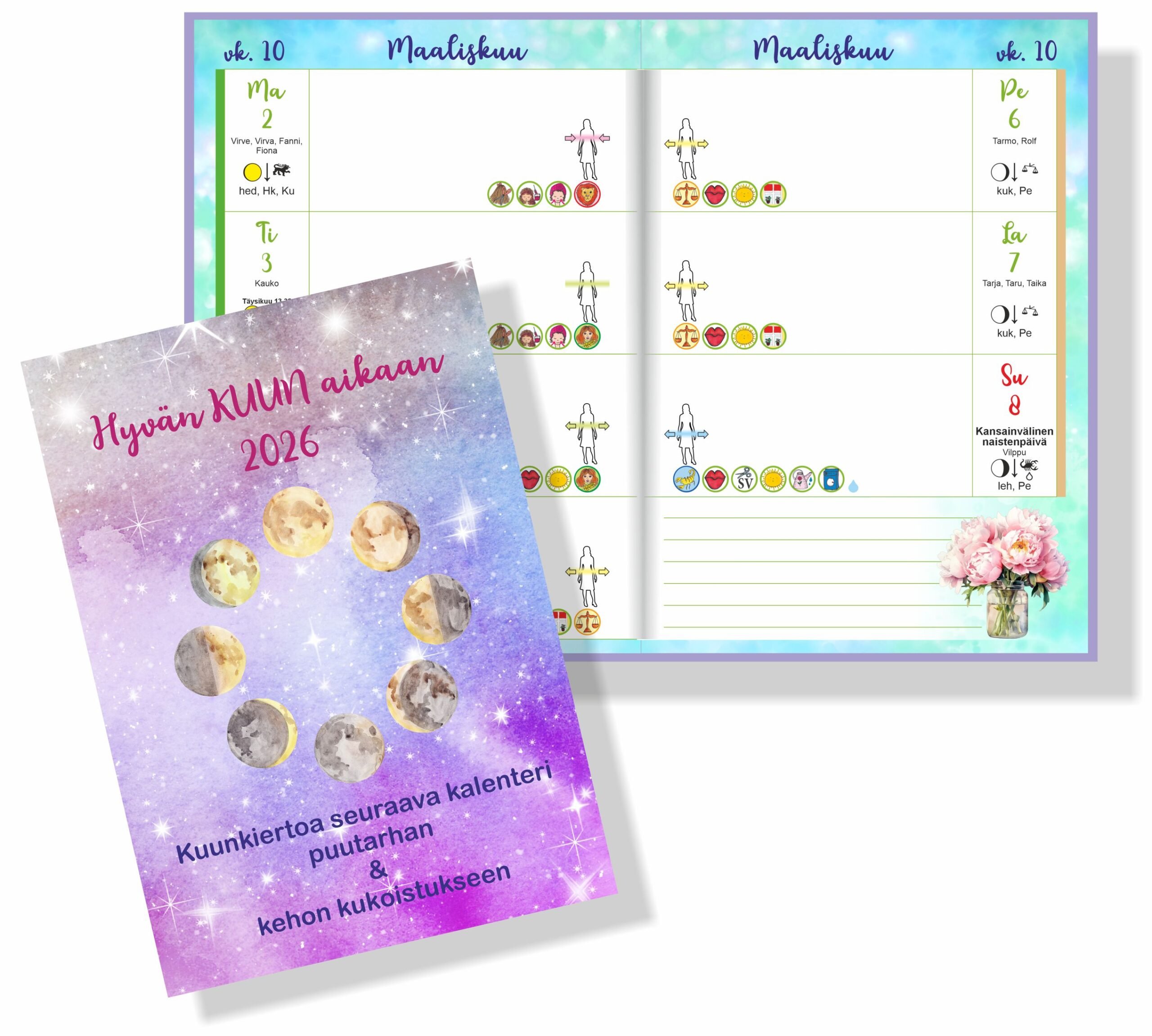 Hyvän kuun aikaan -kalenterikirja 2026