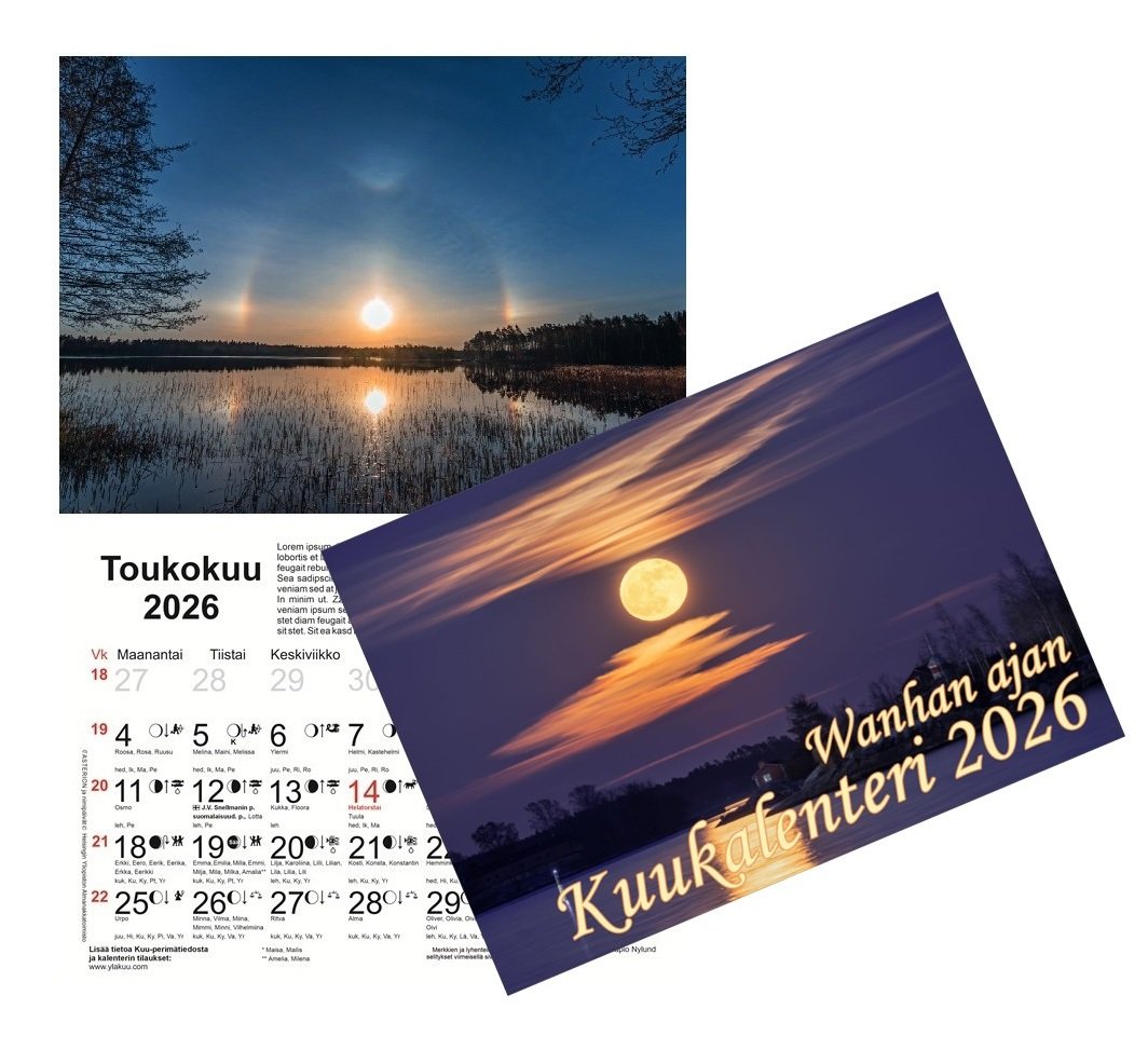 Wanhan ajan kuukalenteri 2026