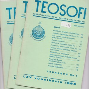 Teosofi -lehdet 3kpl 1984